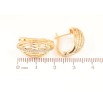 Серьги Xuping Позолота 18K английский замок Резной узор с дорожкой кристаллов фото №2 Серьги Xuping Позолота 18K английский замок Резной узор с дорожкой кристаллов фото №2