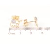 Серьги детские Xuping Позолота 18K + Родий пусеты Слоники с кристаллами фото №2