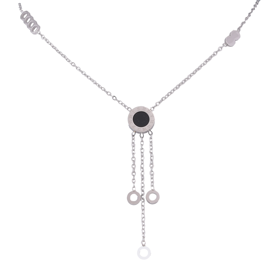 Подвеска на цепочке Xuping ТТМ Stainless Steel цвет Родий Декоративный узор длинна 45-50см х 1.5мм фото №1