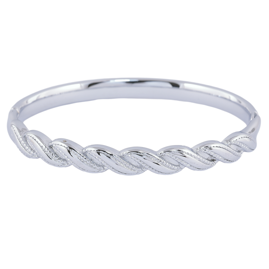 Браслет Xuping ТТМ Stainless Steel цвет Родий Декоративный узор ø 6см фото №1 Браслет Xuping ТТМ Stainless Steel цвет Родий Декоративный узор ø 6см фото №1
