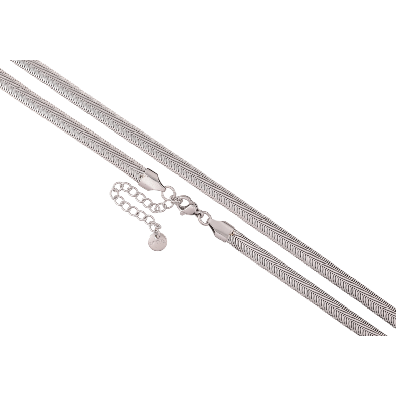 Ланцюжок Xuping ТТМ Stainless Steel колір Родій «Плетіння Снейк» довжина 43-48см х 5мм фото №9 Ланцюжок Xuping ТТМ Stainless Steel колір Родій «Плетіння Снейк» довжина 43-48см х 5мм фото №9