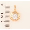 Кулон Xuping Позолота 18K «Коло з кришталевою квіточкою» для ланцюжка до 5 мм фото №2 Кулон Xuping Позолота 18K «Коло з кришталевою квіточкою» для ланцюжка до 5 мм фото №2