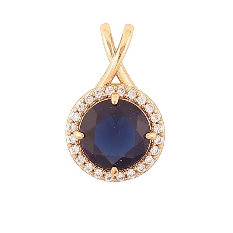 Кулон Xuping Позолота 18K «Синій кристал в обрамленні» для ланцюжка до 4мм фото №7 Кулон Xuping Позолота 18K «Синій кристал в обрамленні» для ланцюжка до 4мм фото №7