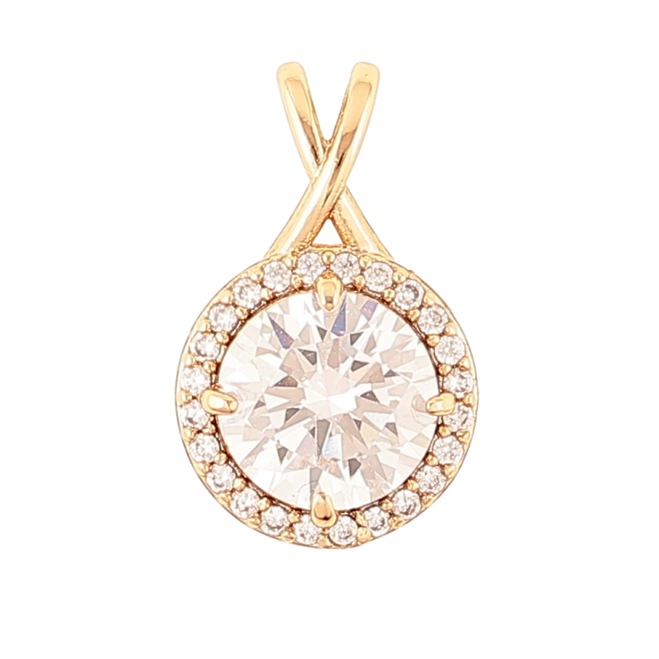 Кулон Xuping Позолота 18K «Кристал в обрамленні» для ланцюжка до 4мм фото №7 Кулон Xuping Позолота 18K «Кристал в обрамленні» для ланцюжка до 4мм фото №7