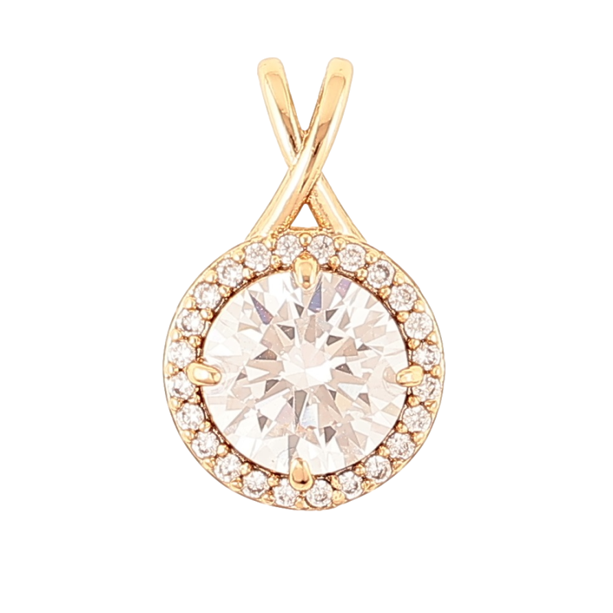 Кулон Xuping Позолота 18K Кристалл в обрамлении для цепочки до 4мм фото №1 Кулон Xuping Позолота 18K Кристалл в обрамлении для цепочки до 4мм фото №1