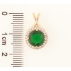 Кулон Xuping Позолота 18K Зеленый кристалл в обрамлении для цепочки до 4мм фото №2 Кулон Xuping Позолота 18K Зеленый кристалл в обрамлении для цепочки до 4мм фото №2