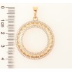 Кулон Xuping Позолота 18K Колечко с греческим узором и кристаллами для цепочки до 7мм фото №2 Кулон Xuping Позолота 18K Колечко с греческим узором и кристаллами для цепочки до 7мм фото №2