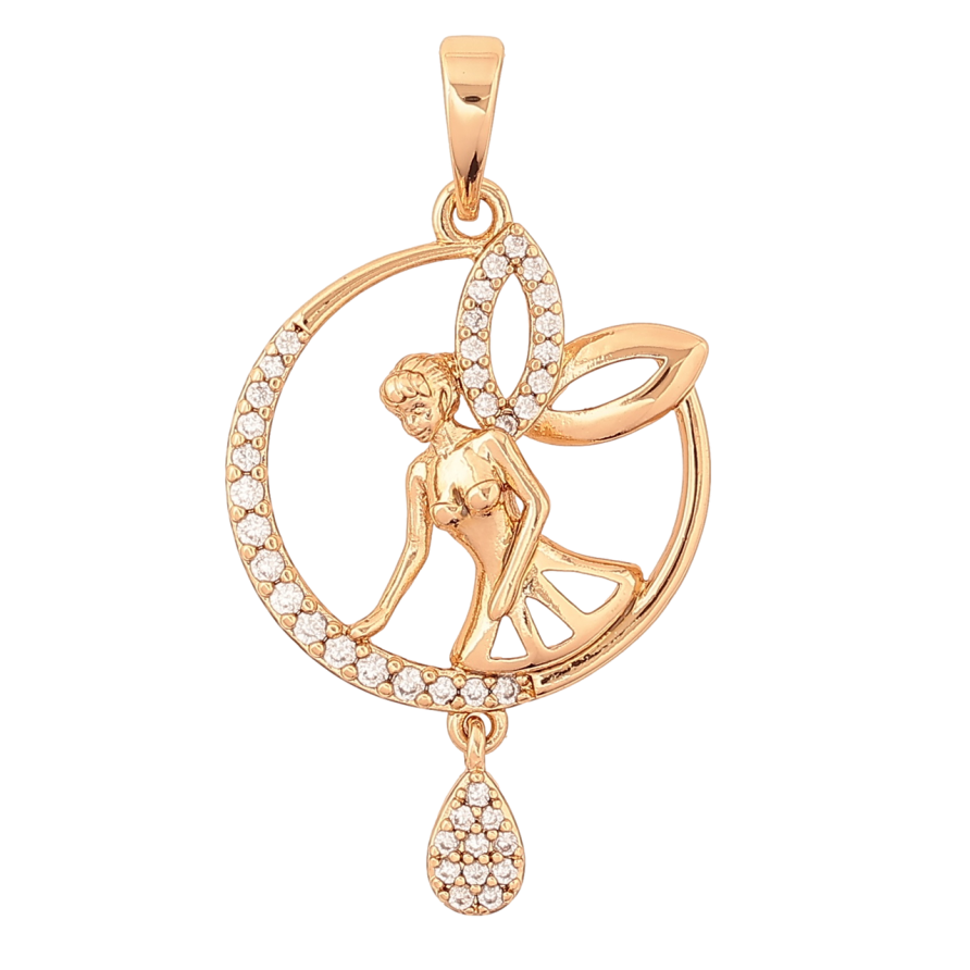 Кулон Xuping Позолота 18K Фея для цепочки до 6мм фото №1 Кулон Xuping Позолота 18K Фея для цепочки до 6мм фото №1
