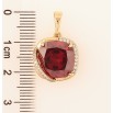 Кулон Xuping Позолота 18K Красный кристалл в декоративной оправе для цепочки до 6мм фото №2 Кулон Xuping Позолота 18K Красный кристалл в декоративной оправе для цепочки до 6мм фото №2