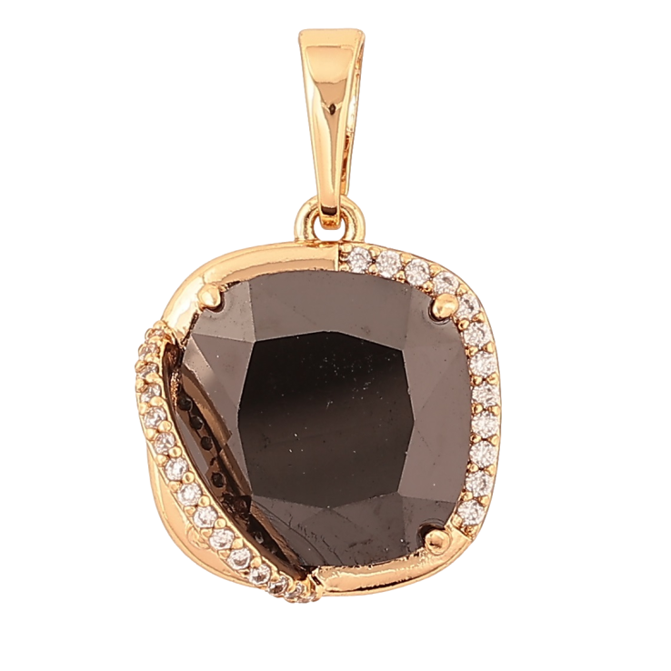 Кулон Xuping Позолота 18K «Чорний кристал у декоративній оправі» для ланцюжка до 6мм фото №25 Кулон Xuping Позолота 18K «Чорний кристал у декоративній оправі» для ланцюжка до 6мм фото №25
