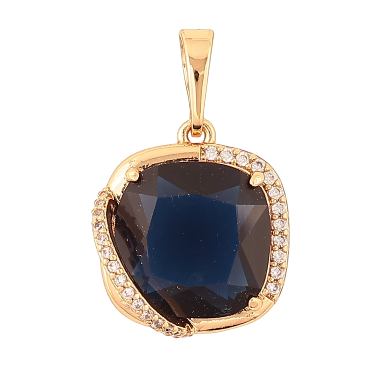 Кулон Xuping Позолота 18K «Синій кристал у декоративній оправі» для ланцюжка до 6мм фото №10