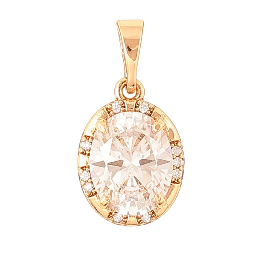 Кулон Xuping Позолота 18K Кристалл в декоративной оправе для цепочки до 5мм фото №1 Кулон Xuping Позолота 18K Кристалл в декоративной оправе для цепочки до 5мм фото №1