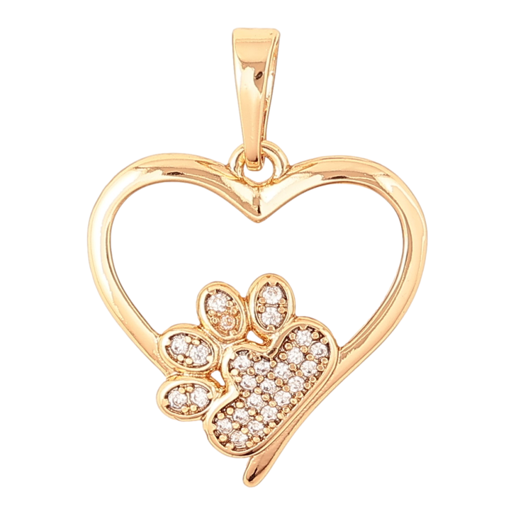 Кулон Xuping Позолота 18K «Сердечко з лапкою» для ланцюжка до 6мм фото №11 Кулон Xuping Позолота 18K «Сердечко з лапкою» для ланцюжка до 6мм фото №11