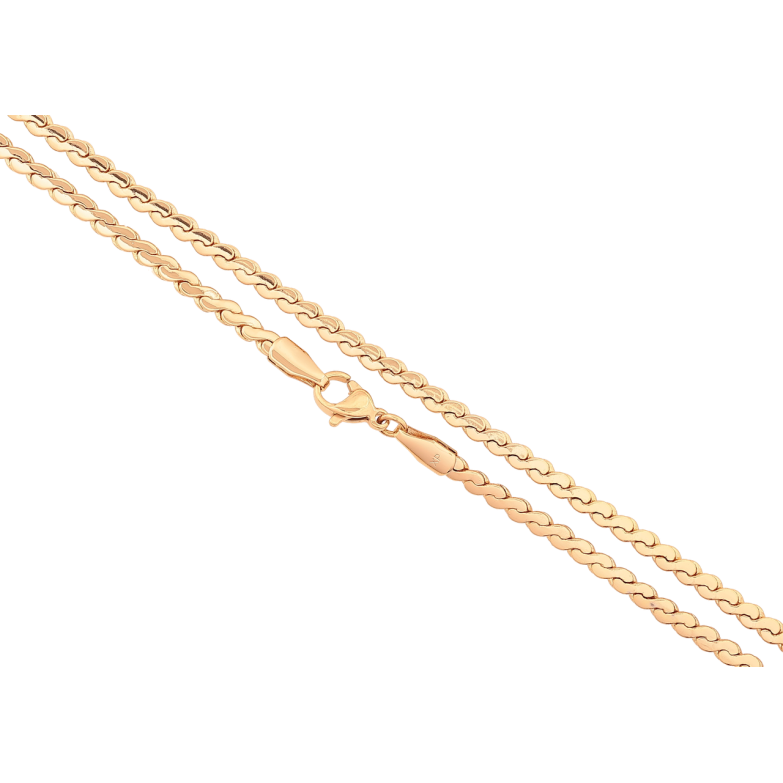 Ланцюжок Xuping Позолота 18K «Плетіння Серпантин» довжина 45см х 3мм фото №1 Ланцюжок Xuping Позолота 18K «Плетіння Серпантин» довжина 45см х 3мм фото №1