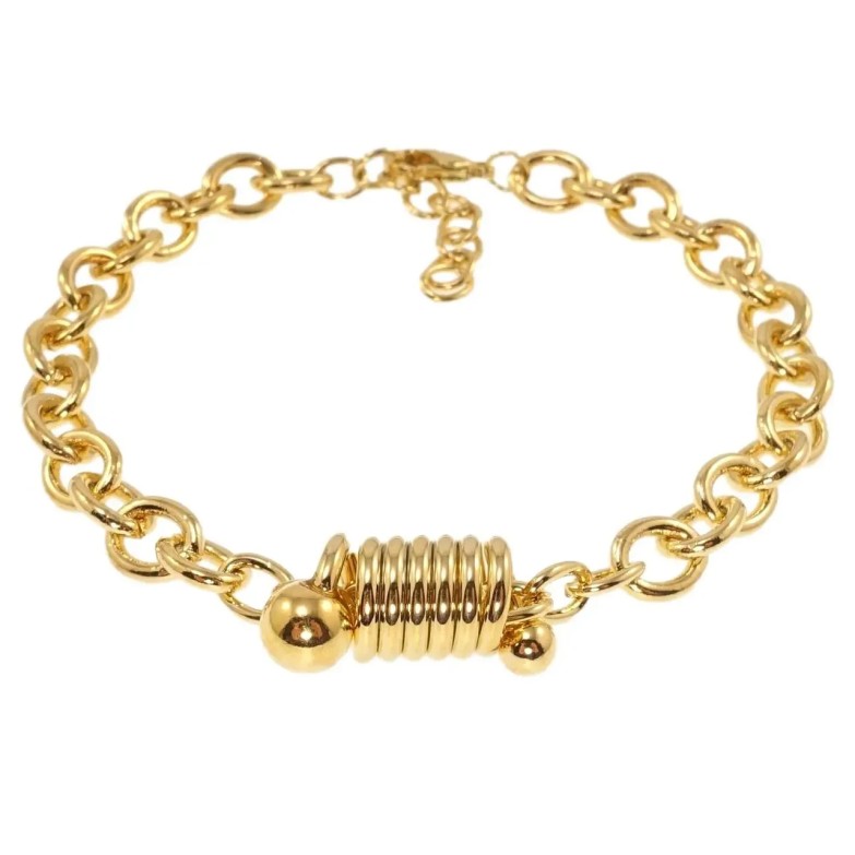 Браслет Xuping Позолота 18K «Якірне плетіння зі вставкою з колечок» довжина 17-20см фото №1 Браслет Xuping Позолота 18K «Якірне плетіння зі вставкою з колечок» довжина 17-20см фото №1