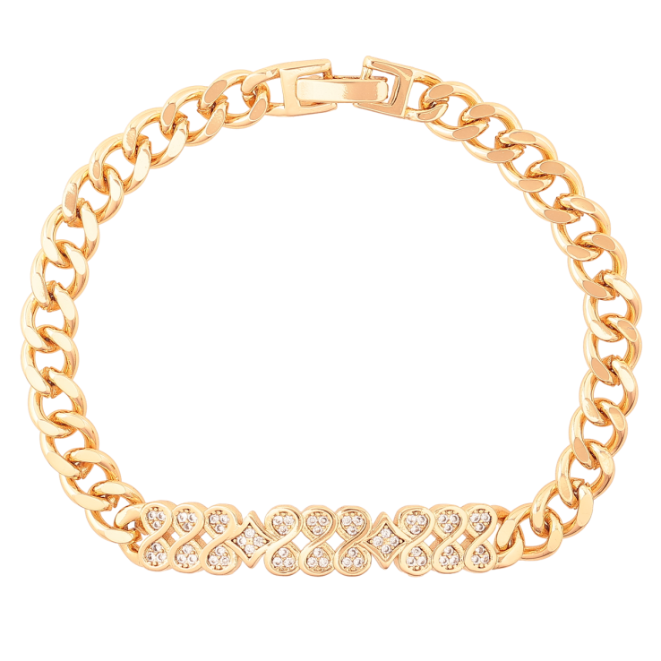 Браслет Xuping Позолота 18K Панцирная цепочка с декоративной вставкой размер 19см х 7-8мм фото №15 Браслет Xuping Позолота 18K Панцирная цепочка с декоративной вставкой размер 19см х 7-8мм фото №15