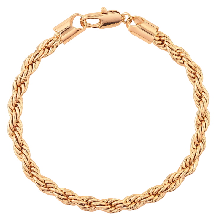 Браслет Xuping Позолота 18K Цепочка плетение Веревка размер 19см х 5мм фото №2 Браслет Xuping Позолота 18K Цепочка плетение Веревка размер 19см х 5мм фото №2