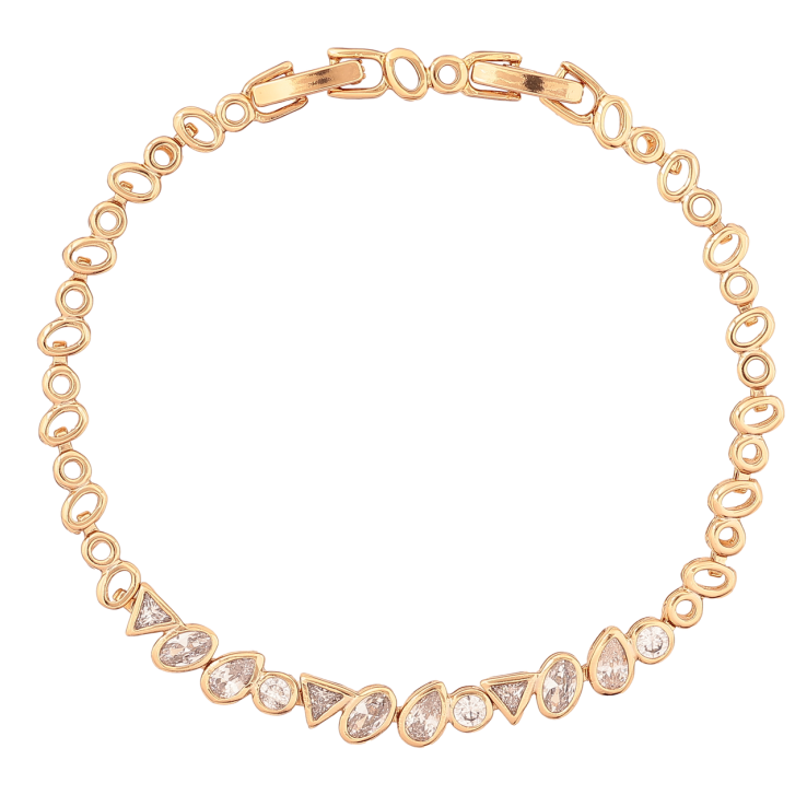 Браслет Xuping Позолота 18K «Кришталева доріжка» розмір з доп. замком 18,20см х 4-6мм фото №13 Браслет Xuping Позолота 18K «Кришталева доріжка» розмір з доп. замком 18,20см х 4-6мм фото №13