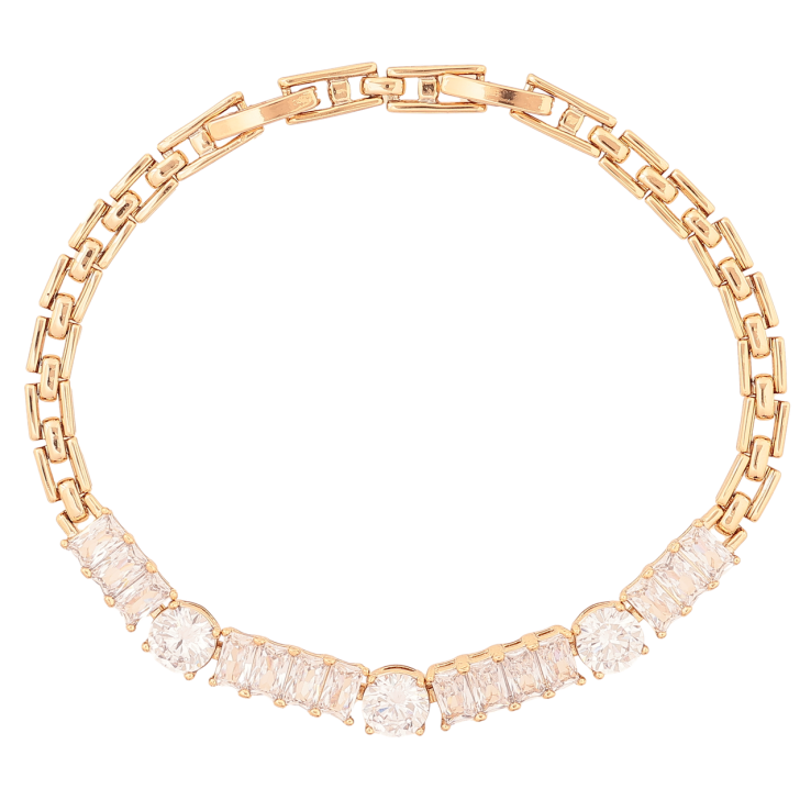 Браслет Xuping Позолота 18K Кристальная дорожка размер с доп. замком 17,19см х 4-6мм фото №17 Браслет Xuping Позолота 18K Кристальная дорожка размер с доп. замком 17,19см х 4-6мм фото №17