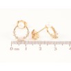 Серьги Xuping Позолота 18K пусеты Колечки с кристаллами и жемчужинами фото №2 Серьги Xuping Позолота 18K пусеты Колечки с кристаллами и жемчужинами фото №2