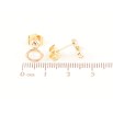 Серьги Xuping Позолота 18K пусеты Узор с жемчужными вставками фото №2