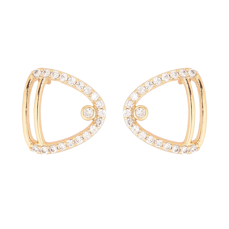 Сережки Xuping Позолота 18K пусети «Декоративний візерунок з кристалами» фото №15 Сережки Xuping Позолота 18K пусети «Декоративний візерунок з кристалами» фото №15