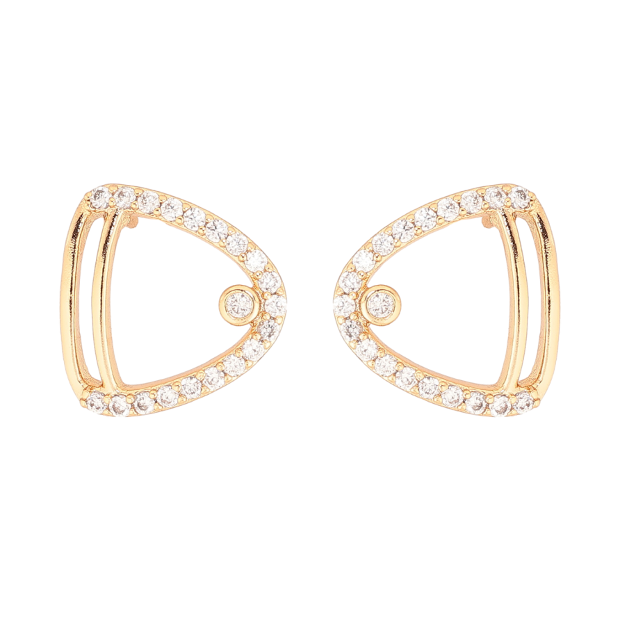 Серьги Xuping Позолота 18K пусеты Декоративный узор с кристаллами фото №1 Серьги Xuping Позолота 18K пусеты Декоративный узор с кристаллами фото №1