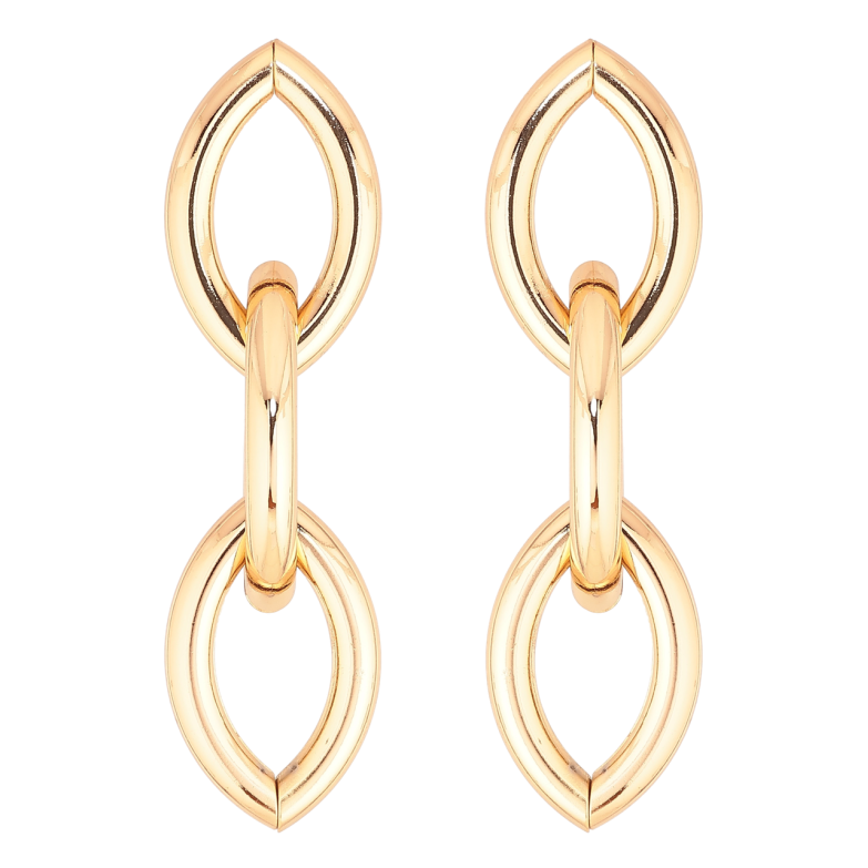 Сережки Xuping Позолота 18K пусети «Ланки ланцюжка» фото №10 Сережки Xuping Позолота 18K пусети «Ланки ланцюжка» фото №10