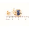Сережки Xuping Позолота 18K пусети «Подвійні сині кристальні сердечка» фото №2
