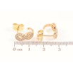 Сережки Xuping Позолота 18K пусети «Вісімки з кристалами» фото №2 Сережки Xuping Позолота 18K пусети «Вісімки з кристалами» фото №2