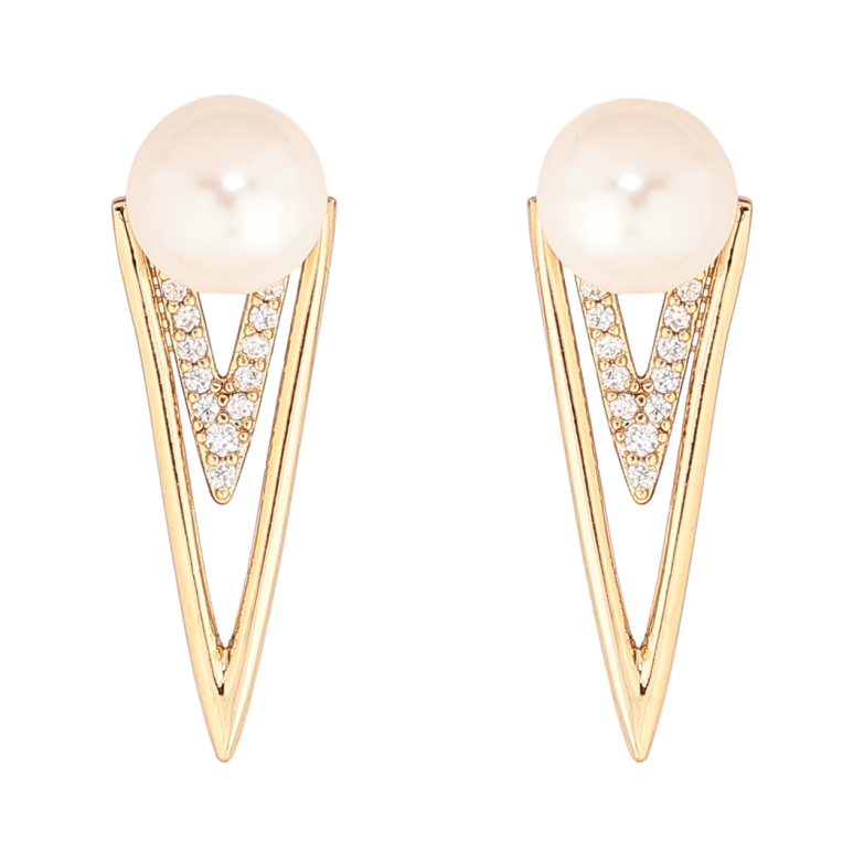 Сережки Xuping Позолота 18K пусети «Декоративний візерунок з перлинами» фото №21 Сережки Xuping Позолота 18K пусети «Декоративний візерунок з перлинами» фото №21