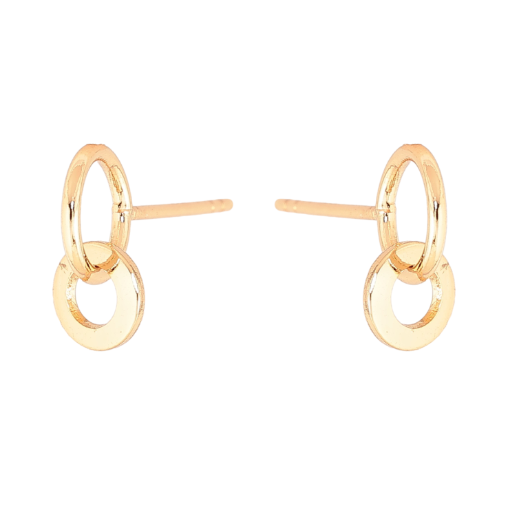Сережки Xuping Позолота 18K пусети «Колечка» фото №9 Сережки Xuping Позолота 18K пусети «Колечка» фото №9