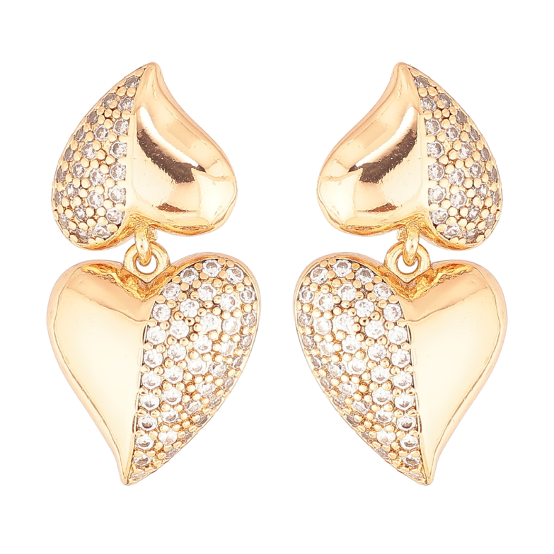 Сережки Xuping Позолота 18K пусети «Сердечка з інкрустацією кристалами» фото №21 Сережки Xuping Позолота 18K пусети «Сердечка з інкрустацією кристалами» фото №21