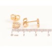 Сережки Xuping Позолота 18K пусети «Буква U з кристалами» фото №2 Сережки Xuping Позолота 18K пусети «Буква U з кристалами» фото №2