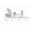 Сережки Xuping колір Родій з кристалами Swarovski пусети «Сердечка з кристалами Aquamarine» фото №2 Сережки Xuping колір Родій з кристалами Swarovski пусети «Сердечка з кристалами Aquamarine» фото №2