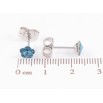 Сережки Xuping колір Родій з кристалами Swarovski пусети «Квіточки Metallic Blue» ø 6мм фото №2 Сережки Xuping колір Родій з кристалами Swarovski пусети «Квіточки Metallic Blue» ø 6мм фото №2