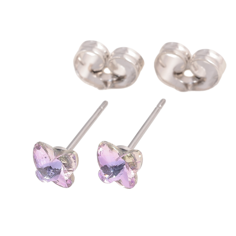 Сережки Xuping колір Родій з кристалами Swarovski пусети «Метелики Paradise Shine» фото №9 Сережки Xuping колір Родій з кристалами Swarovski пусети «Метелики Paradise Shine» фото №9