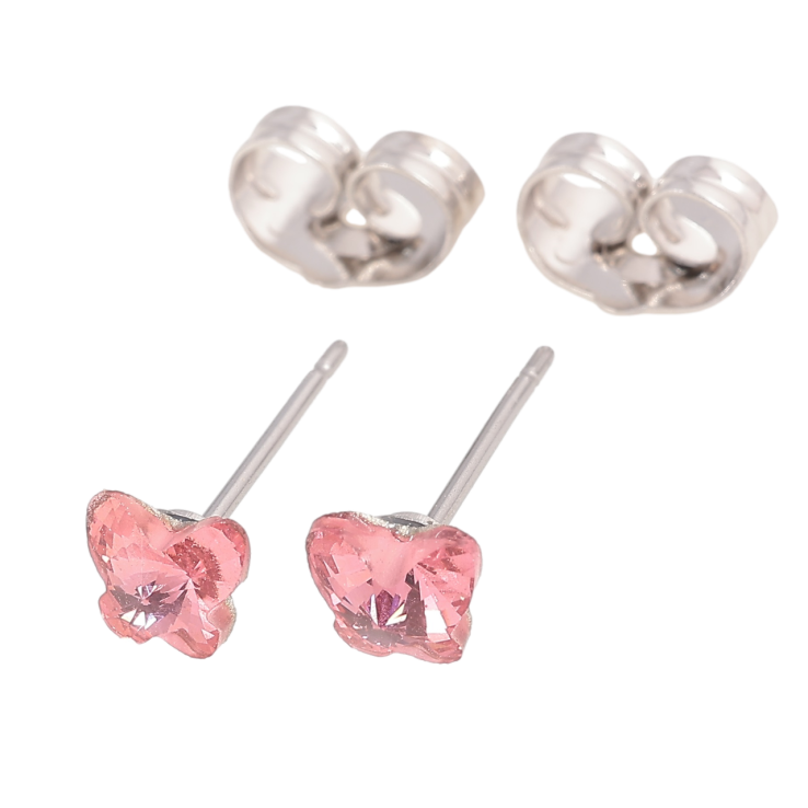 Сережки Xuping колір Родій з кристалами Swarovski пусети «Метелики Rose» фото №20 Сережки Xuping колір Родій з кристалами Swarovski пусети «Метелики Rose» фото №20
