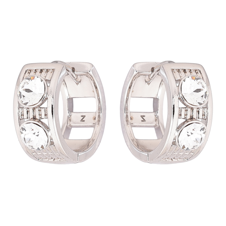 Сережки Xuping колір Родій з кристалами Swarovski колечка «Кристали Clear» фото №23 Сережки Xuping колір Родій з кристалами Swarovski колечка «Кристали Clear» фото №23