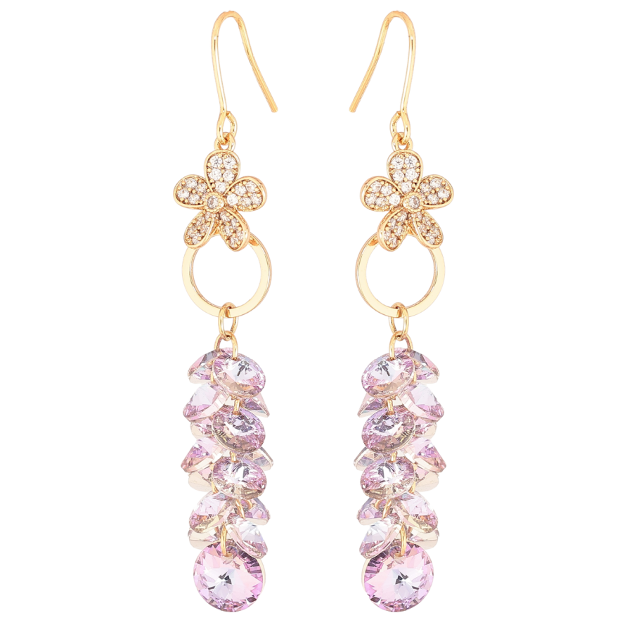Серьги Xuping цвет 18К с кристаллами Swarovski французский замок Подвески с кристаллами Paradise Shine фото №1 Серьги Xuping цвет 18К с кристаллами Swarovski французский замок Подвески с кристаллами Paradise Shine фото №1