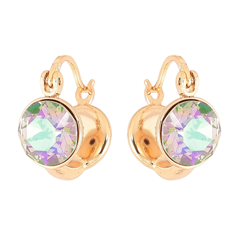 Серьги Xuping цвет 18К с кристаллами Swarovski замок-булавка Кристаллы Vitrail Light фото №22