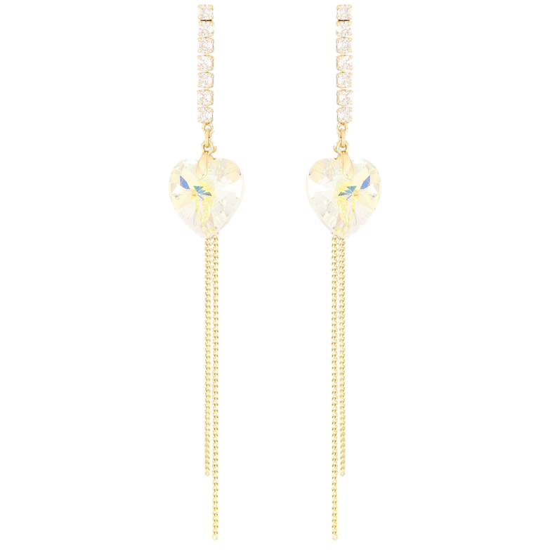 Сережки Xuping колір 14К з кристалами Swarovski пусети «Підвіски з кристалами Shimmer» фото №19 Сережки Xuping колір 14К з кристалами Swarovski пусети «Підвіски з кристалами Shimmer» фото №19