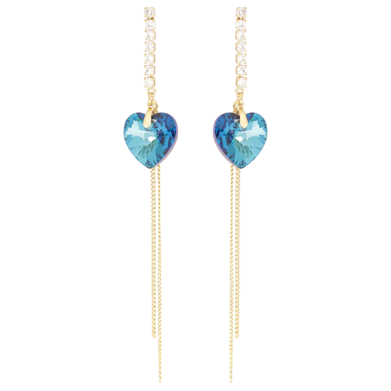 Серьги Xuping цвет 14К с кристаллами Swarovski пусеты Подвески с кристаллами Metallic Blue фото №22 Серьги Xuping цвет 14К с кристаллами Swarovski пусеты Подвески с кристаллами Metallic Blue фото №22