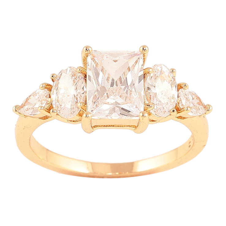 Каблучка Xuping Позолота 18K «Блиск кристалів» фото №21 Каблучка Xuping Позолота 18K «Блиск кристалів» фото №21