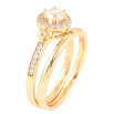 Кольцо Xuping Позолота 18K Двойное с инкрустацией кристаллами фото №2 Кольцо Xuping Позолота 18K Двойное с инкрустацией кристаллами фото №2