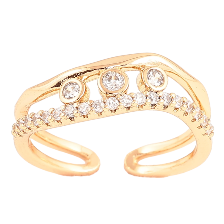 Каблучка Xuping Позолота 18K «Візерунок з кристалами» фото №22 Каблучка Xuping Позолота 18K «Візерунок з кристалами» фото №22