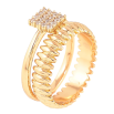 Каблучка Xuping Позолота 18K «Подвійне з кристалами» фото №3 Каблучка Xuping Позолота 18K «Подвійне з кристалами» фото №3