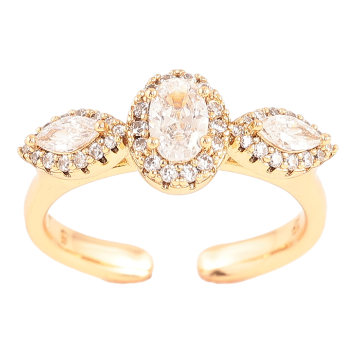 Каблучка Xuping Позолота 18K «Візерунок з кристалами» фото №12 Каблучка Xuping Позолота 18K «Візерунок з кристалами» фото №12