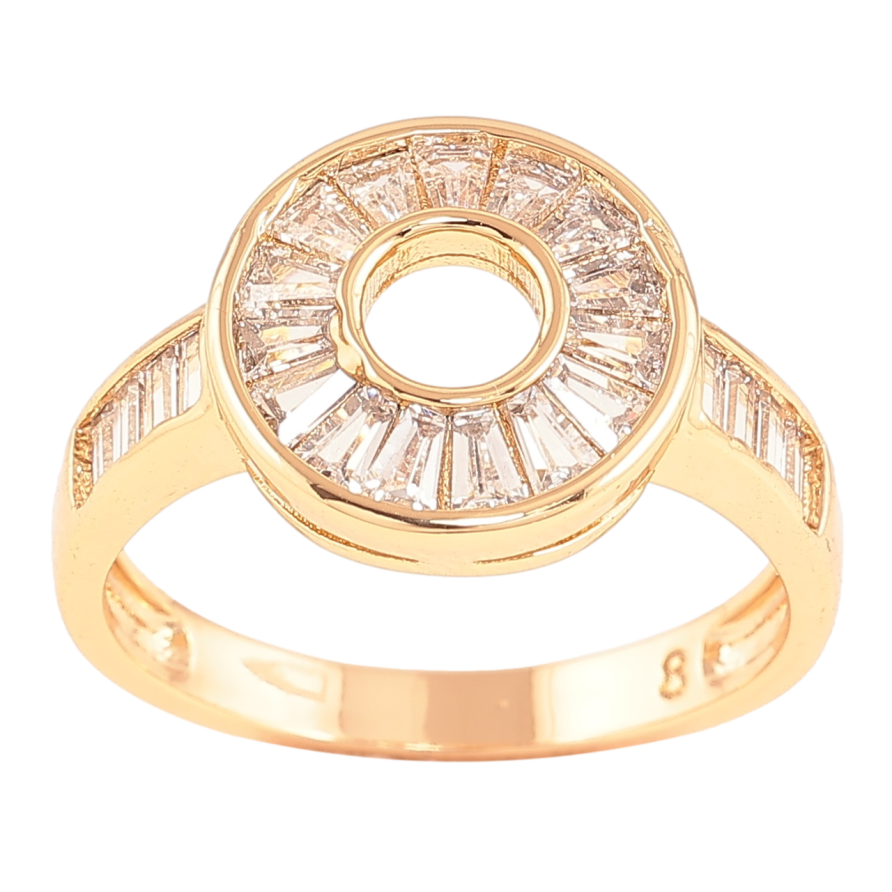 Каблучка Xuping Позолота 18K «Коло з кристалами» фото №1