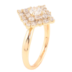 Каблучка Xuping Позолота 18K «Ромб з інкрустацією кристалами» фото №2